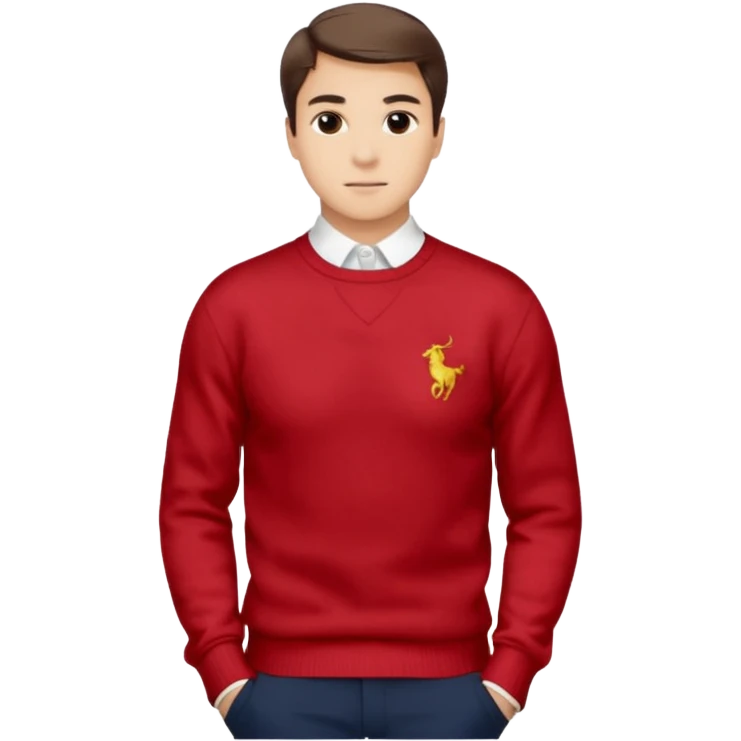 red crewneck Ralph Lauren sweater  emoji