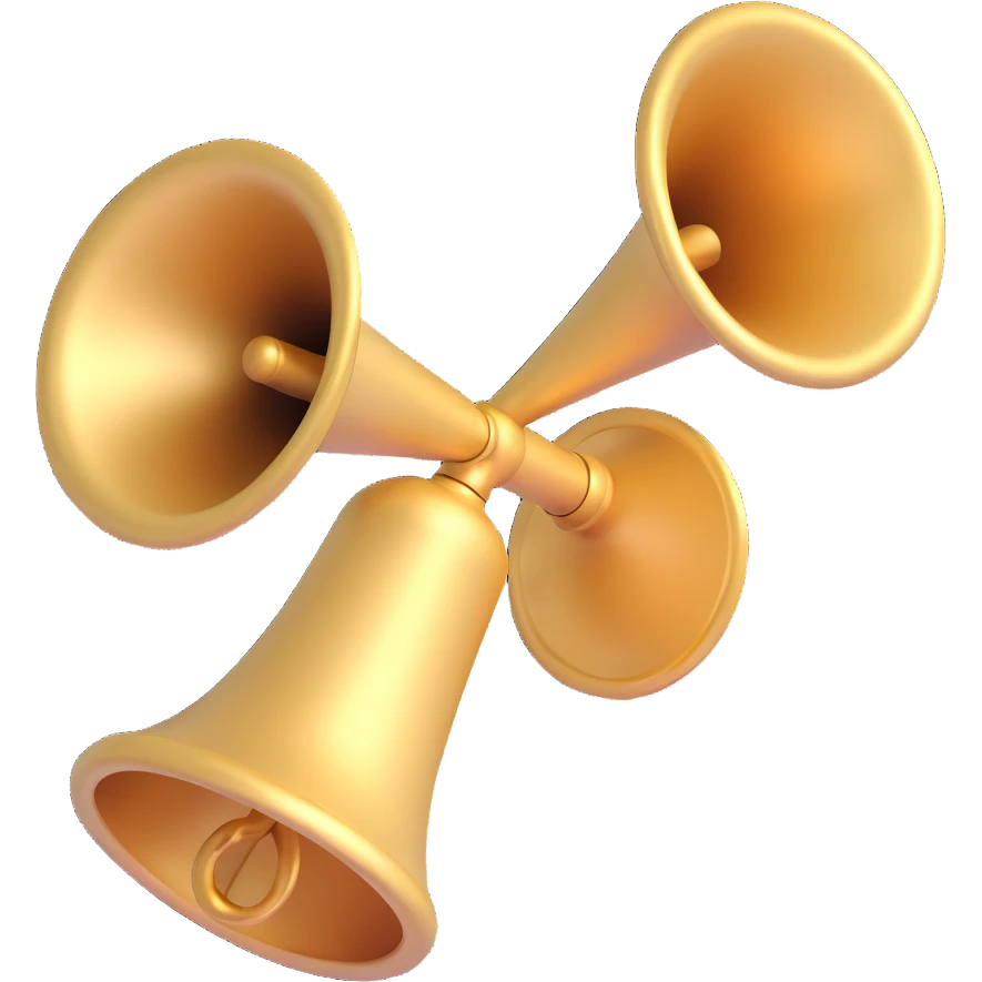 classic gold handbell emoji