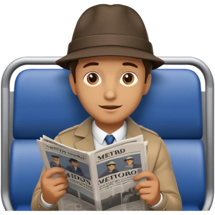men sit in metro emoji
