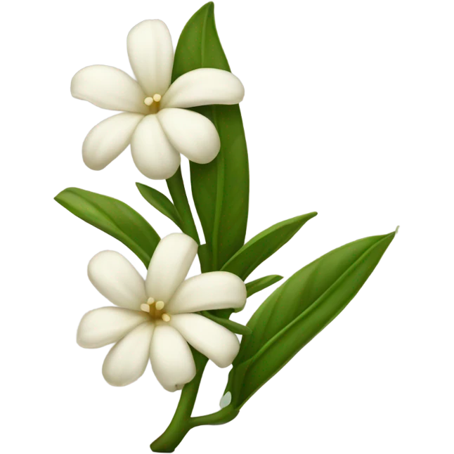 vanilla bean with white flower emoji
