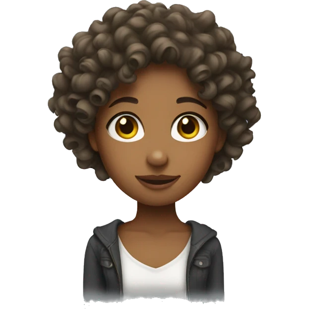 Girl with Curly hair emoji