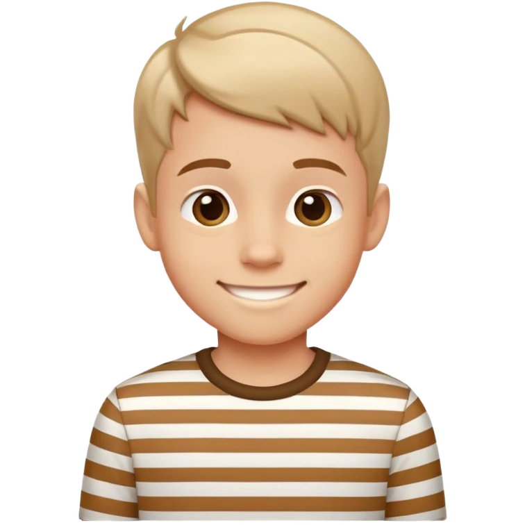smiling boy in striped shirt emoji