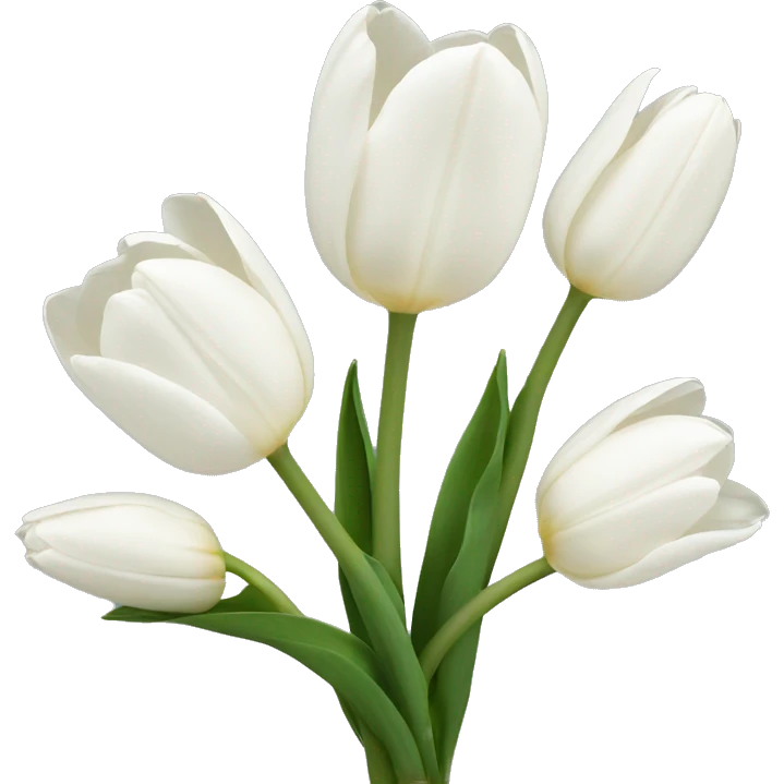 White tulips emoji