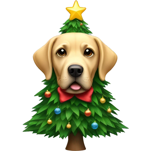labrador christmas tree emoji