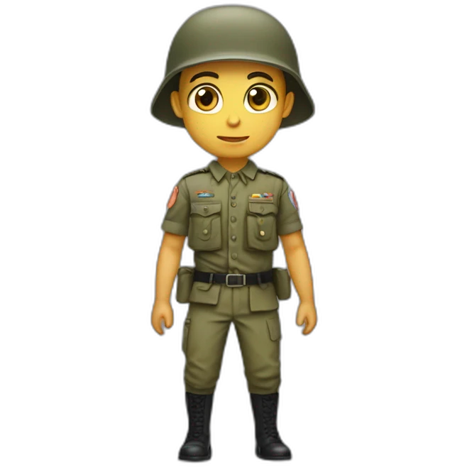 Un soldado bebe sin camisa emoji