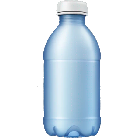 A water bottle is a portable container designed to hold and transport water or other beverages emoji