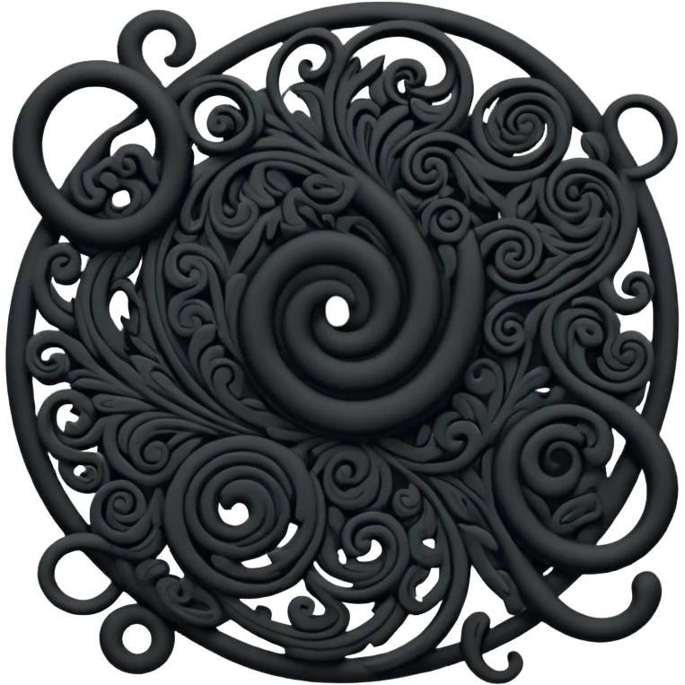 Black doodle emoji