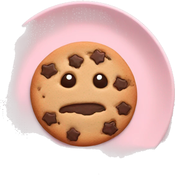 Cookies on a light pink plate emoji