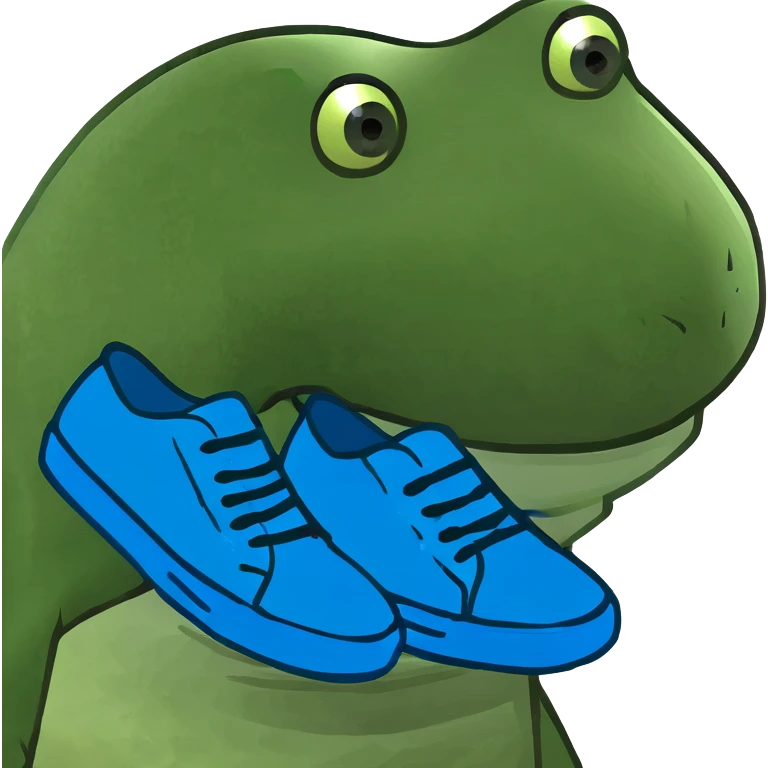 Tiburón con zapatos azules emoji