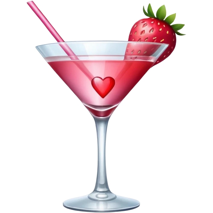 galentines red and pink cocktail emoji