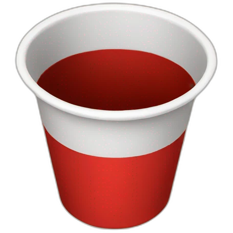 upside down empty red cup emoji