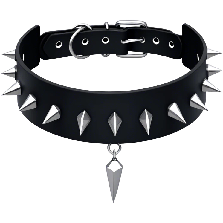  goth spike choker collar emoji