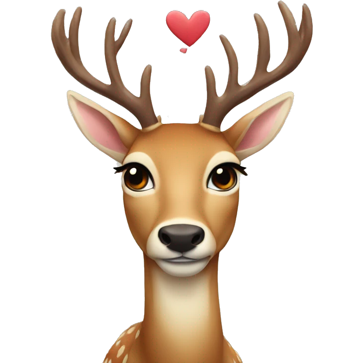 Deer in love emoji