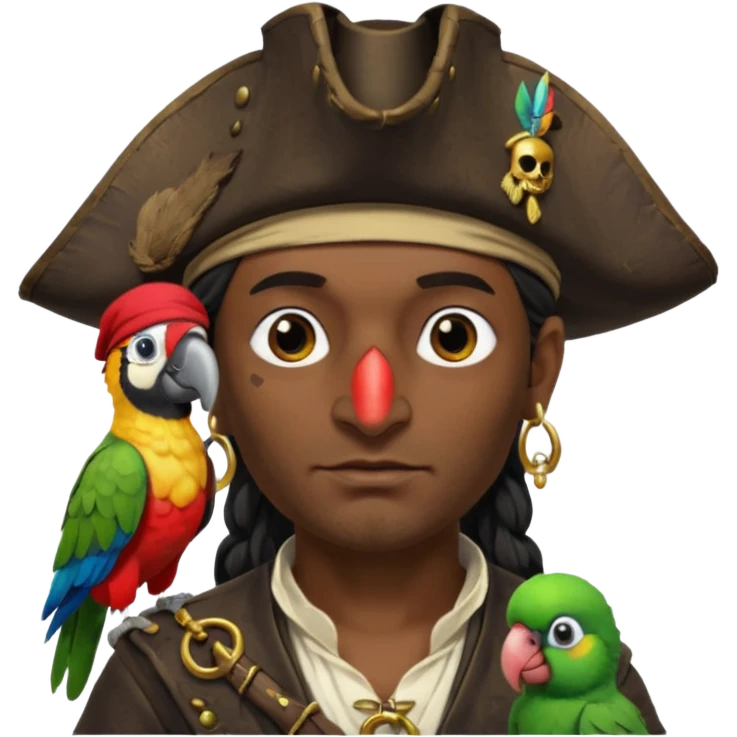 pirate and parrot emoji