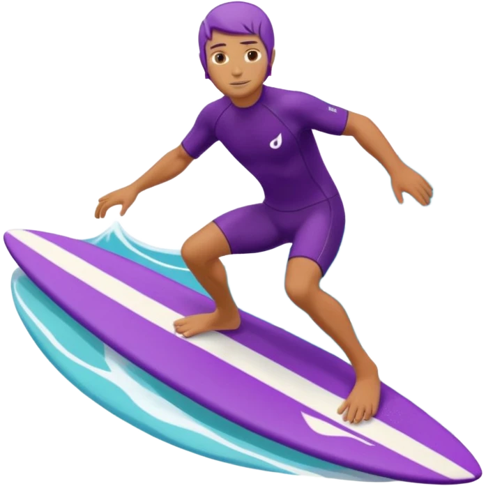 glitter surfer purple surf in wave ocean cian emoji