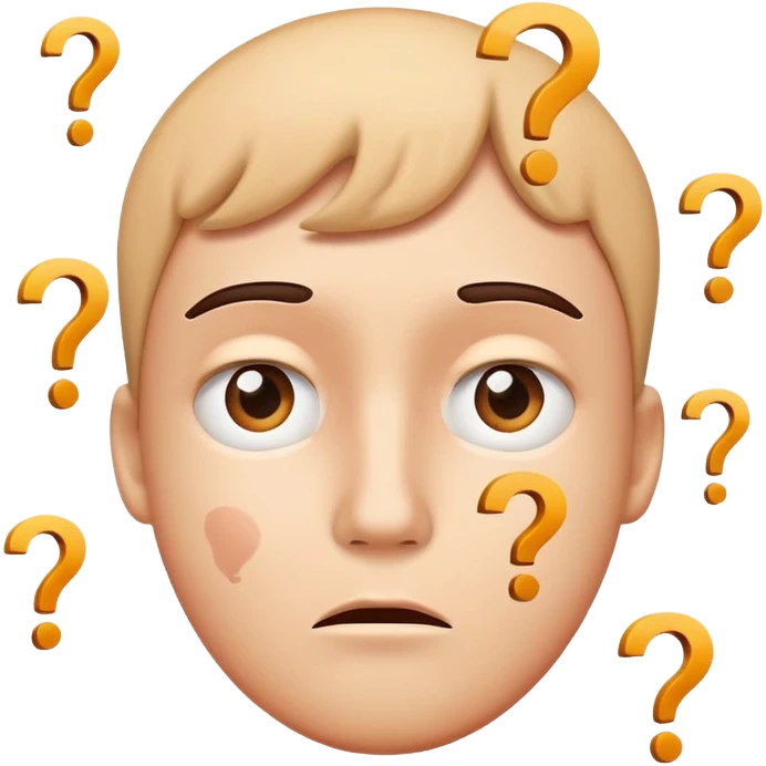 Confused face with question marks around it emoji