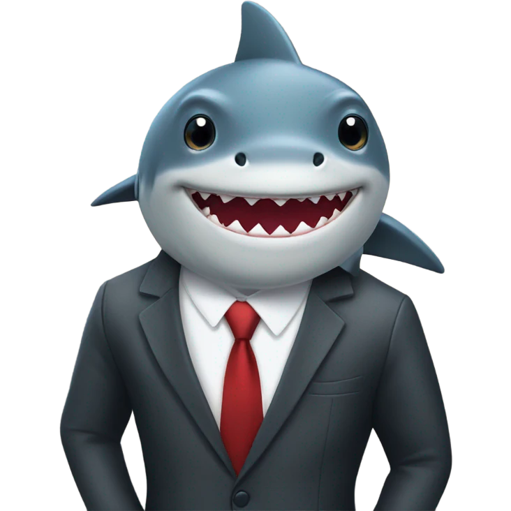 Shark in a suit  emoji