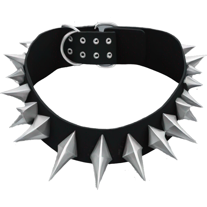 black spiked collar choker emoji