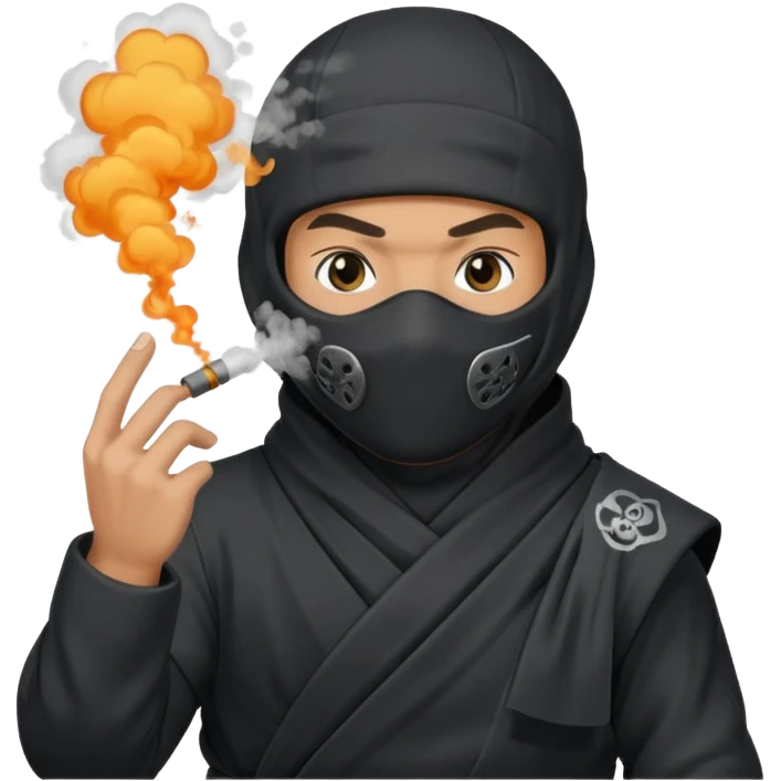 smoke bomb ninja emoji