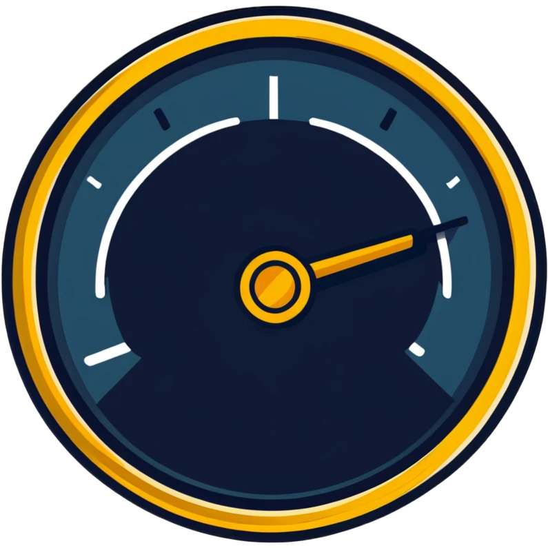speedometer with a gold coin in the center emoji