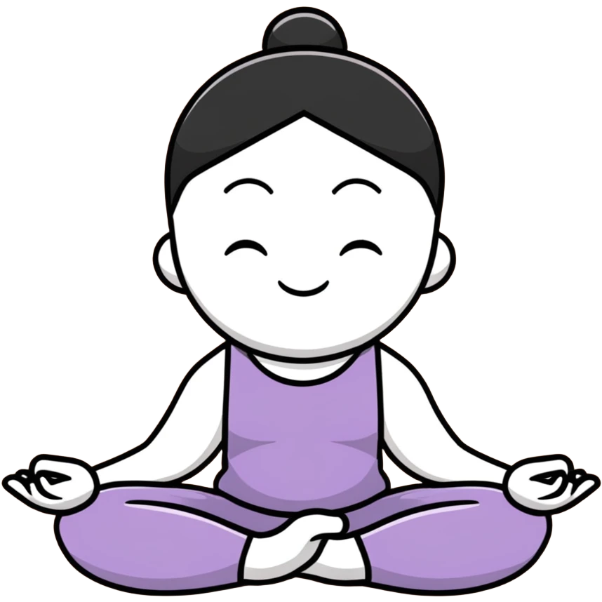 joyful yoga pose meditation wellness emoji