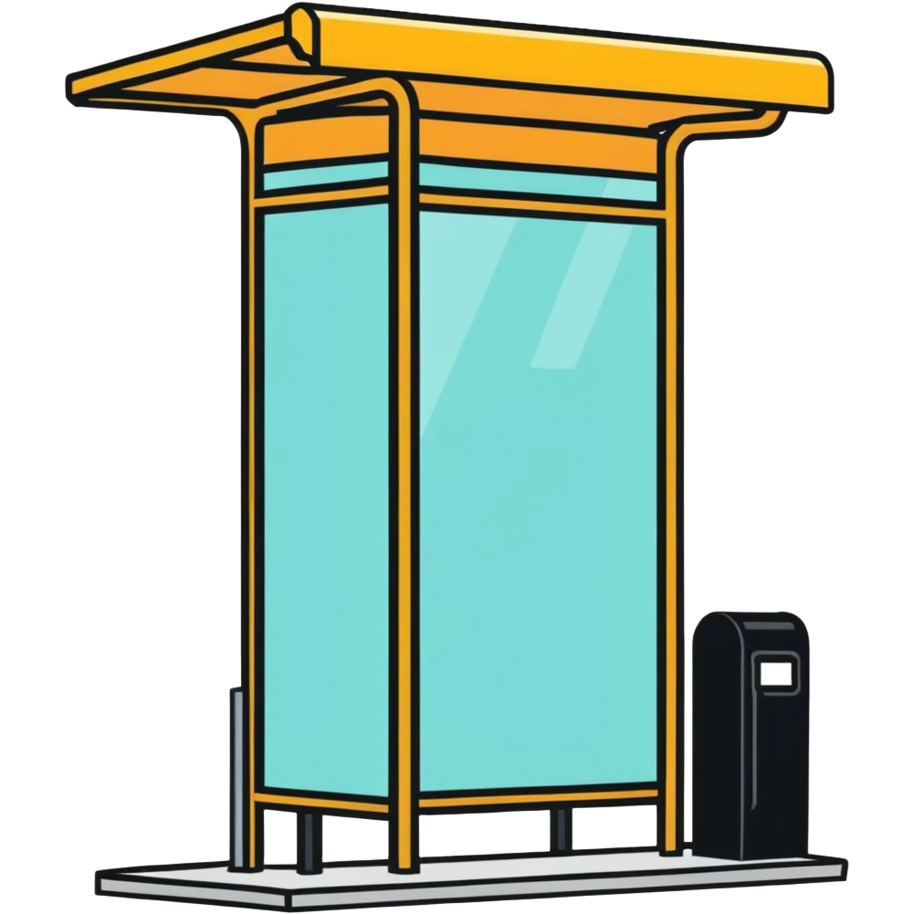 group of people standing at a bus stop emoji