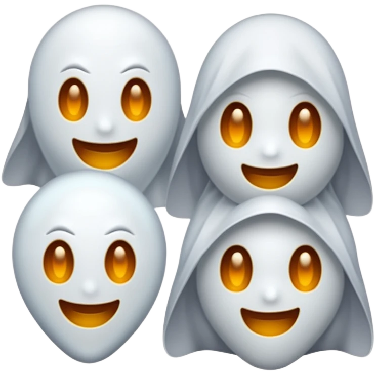 Emojis qui rigole fusionné avec l’emojis fantôme 👻 emoji
