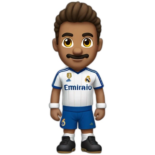 supermario con la camiseta del Real Madrid emoji