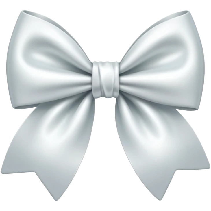 white satin bow emoji