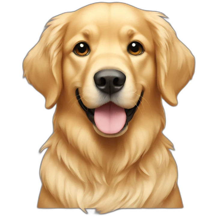 golden retriever on back emoji