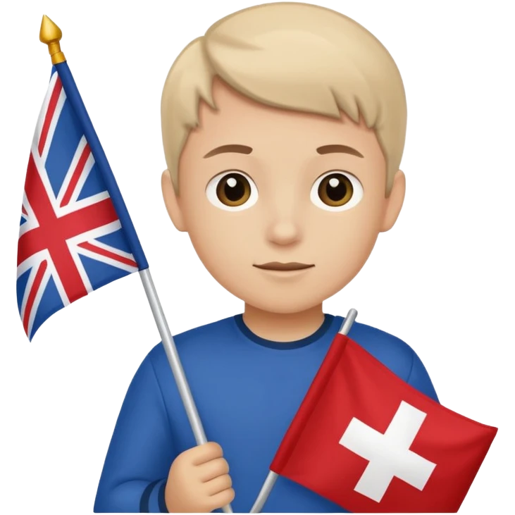 Flag holder kid emoji