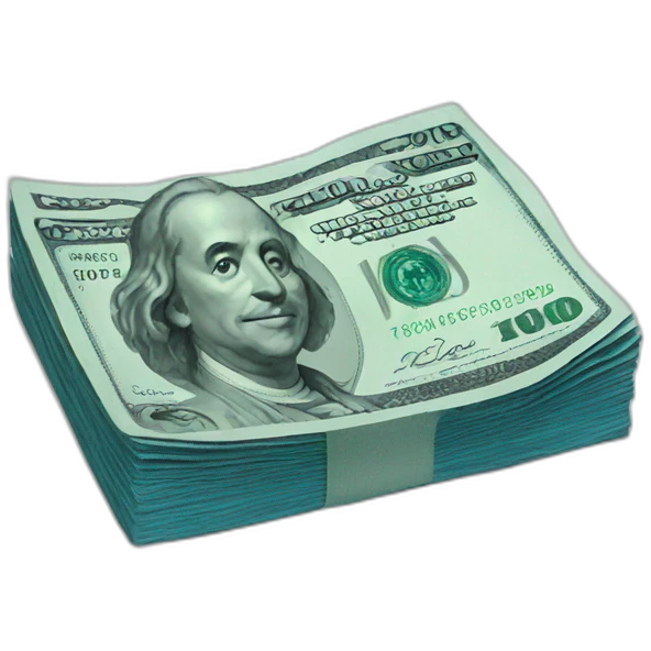 Blue money emoji