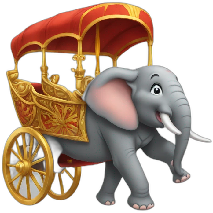 elephant driving a chariot emoji