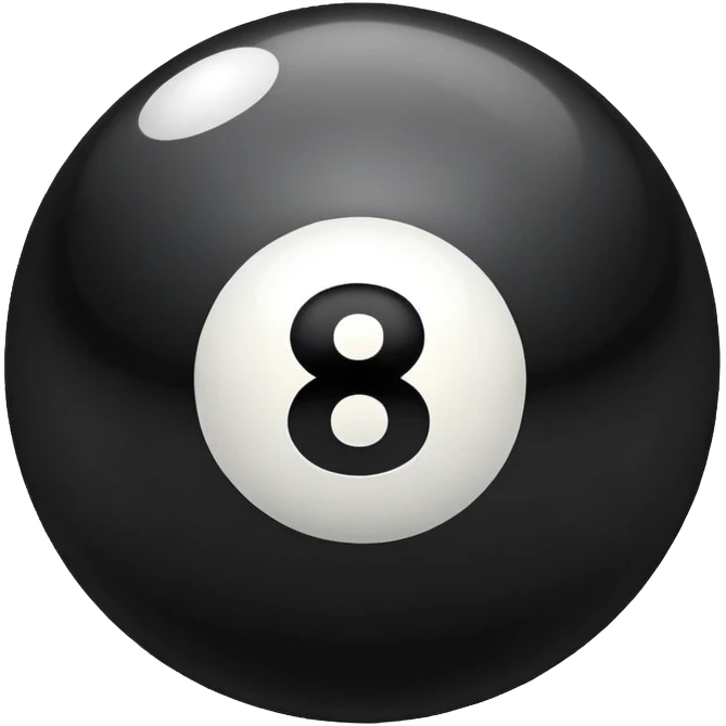 A 8 ball with section over it emoji