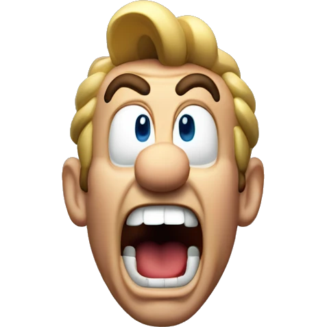 screaming super mario emoji