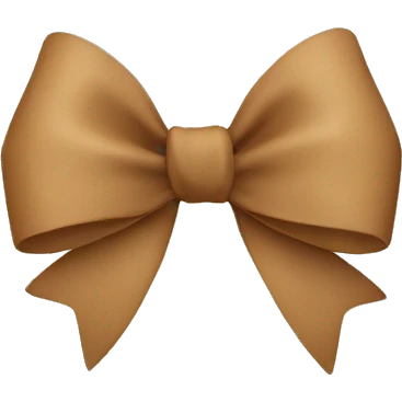 light brown bow emoji