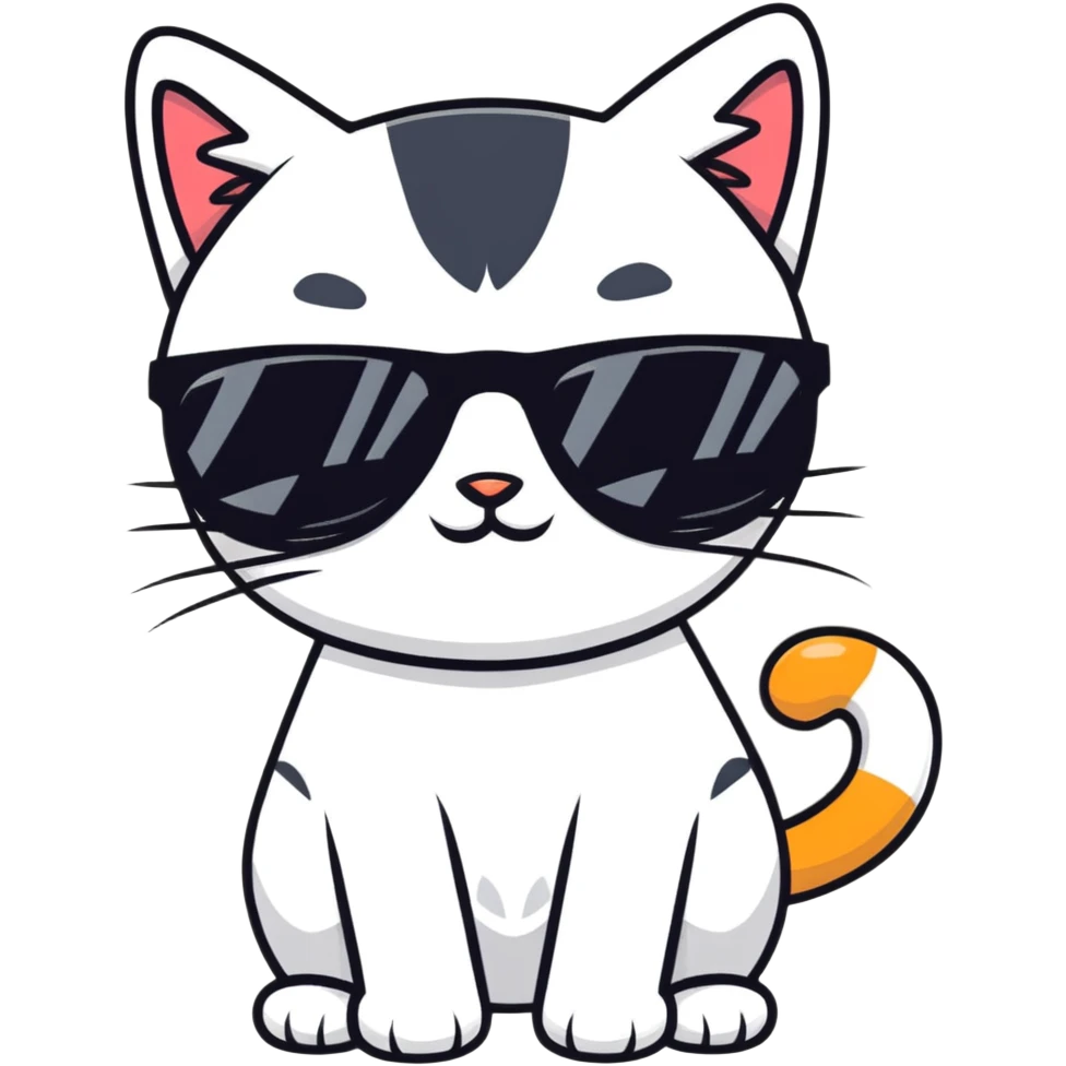 Cat with sunglasses emoji