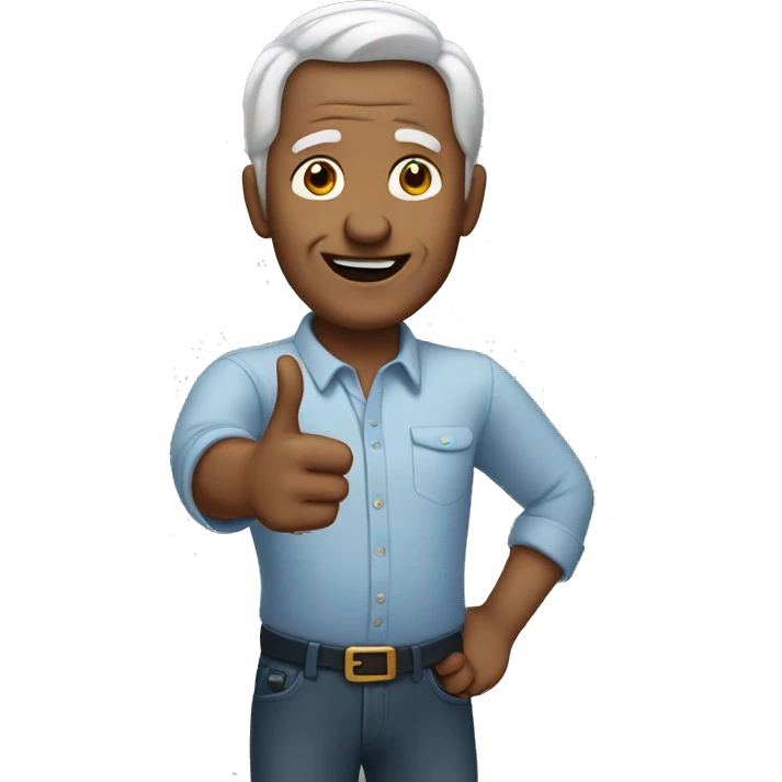 50 year old man pointing emoji