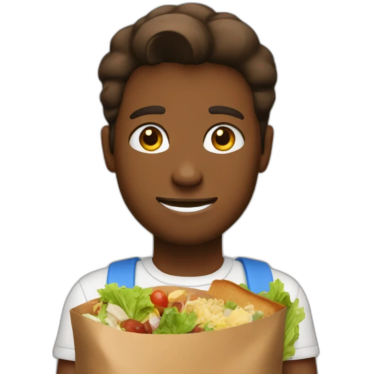 packed lunch brown bad emoji