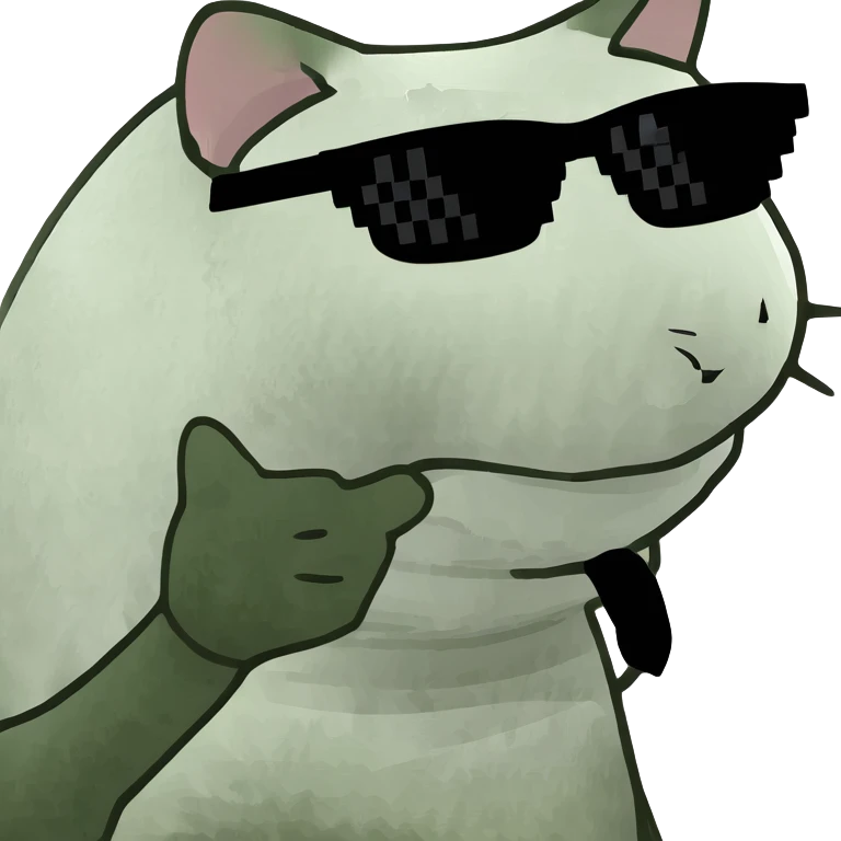 Cat with sunglasses emoji