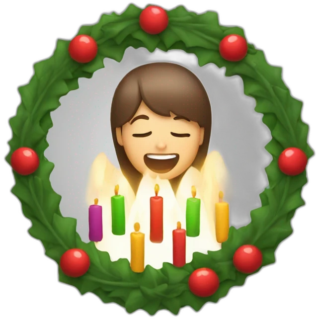 Singing Advent wreath emoji
