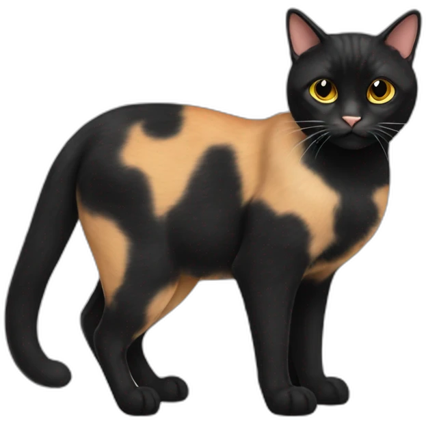 calico cat and black cat emoji