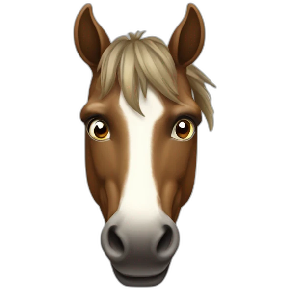 Cheval qui anpeur emoji