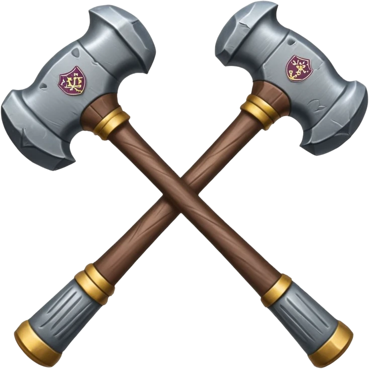 Crossed shipyard hammers as seen on the west Ham United crest emoji