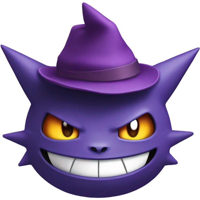 Pokemon gengar wearing a hat emoji