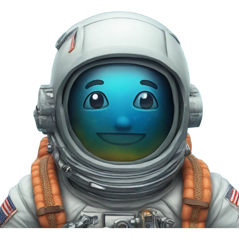 Underwater astronaut trippy emoji