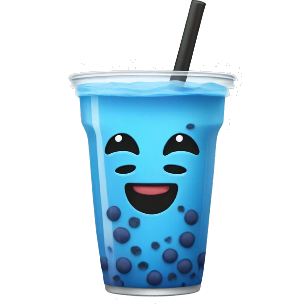 Blue boba tea  emoji