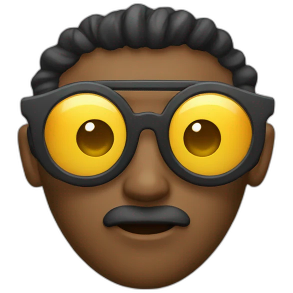 Con lentes emoji