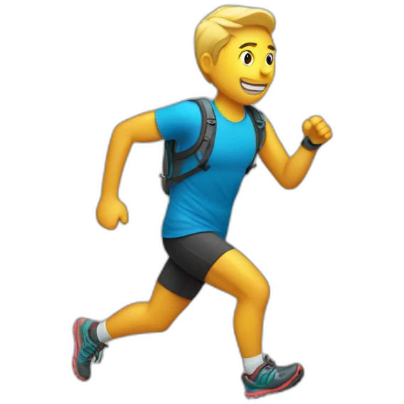 trail running on the mountains emoji