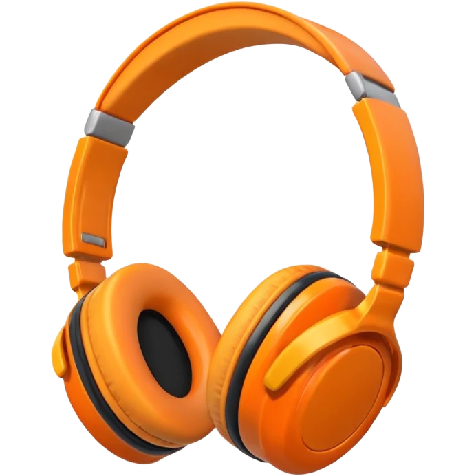 orange headphone emoji